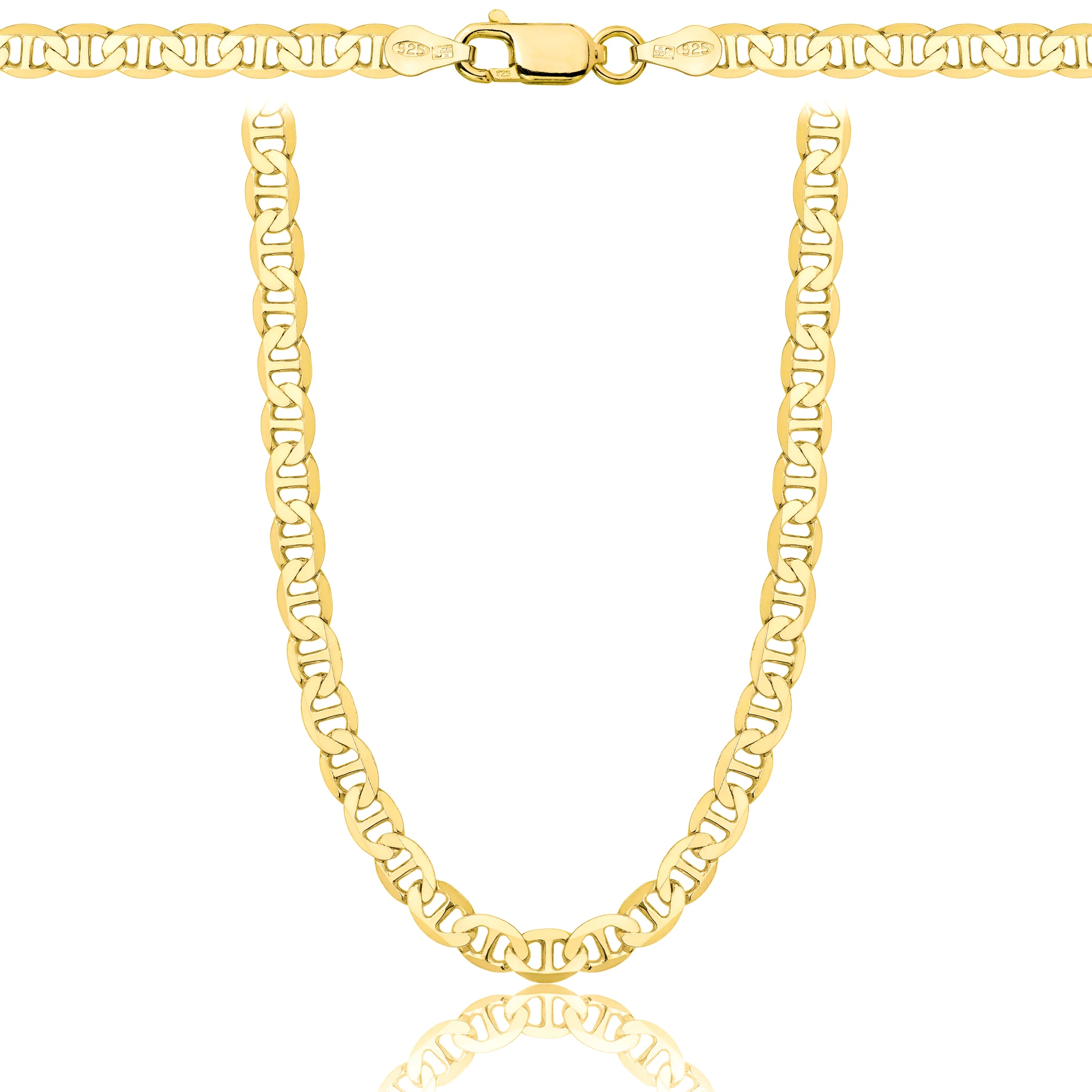 Srebrny Pozłacany Łańcuszek Gucci 4,50 mm Pełny pr 925 Grawer Gratis