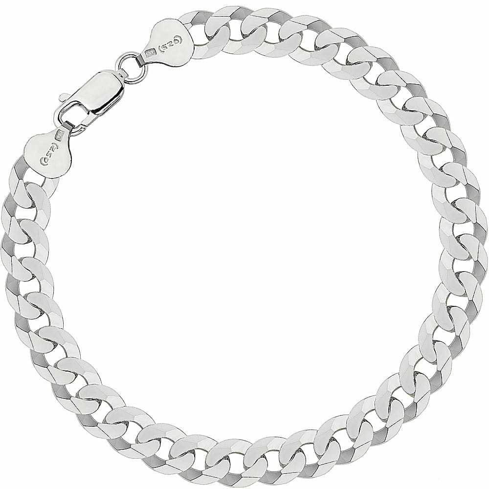 Srebrna Bransoletka Męska Pancerka 7,50 mm pr 925 Grawer Gratis