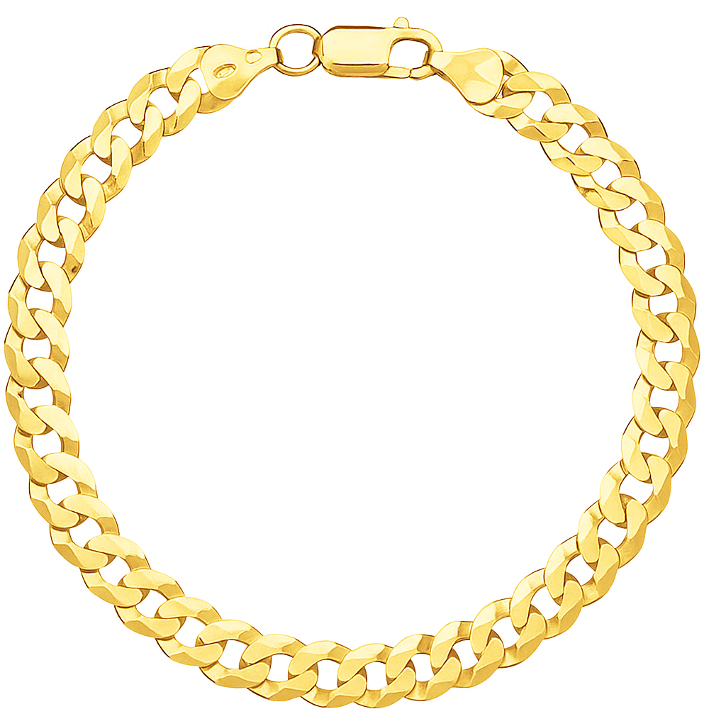 Srebrna Bransoletka Męska Pozłacana Pancerka 6,50 mm pr 925