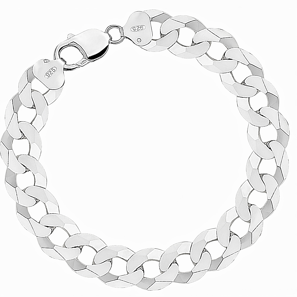 Srebrna Bransoletka Męska Pełna Pancerka 9,30 mm pr 925